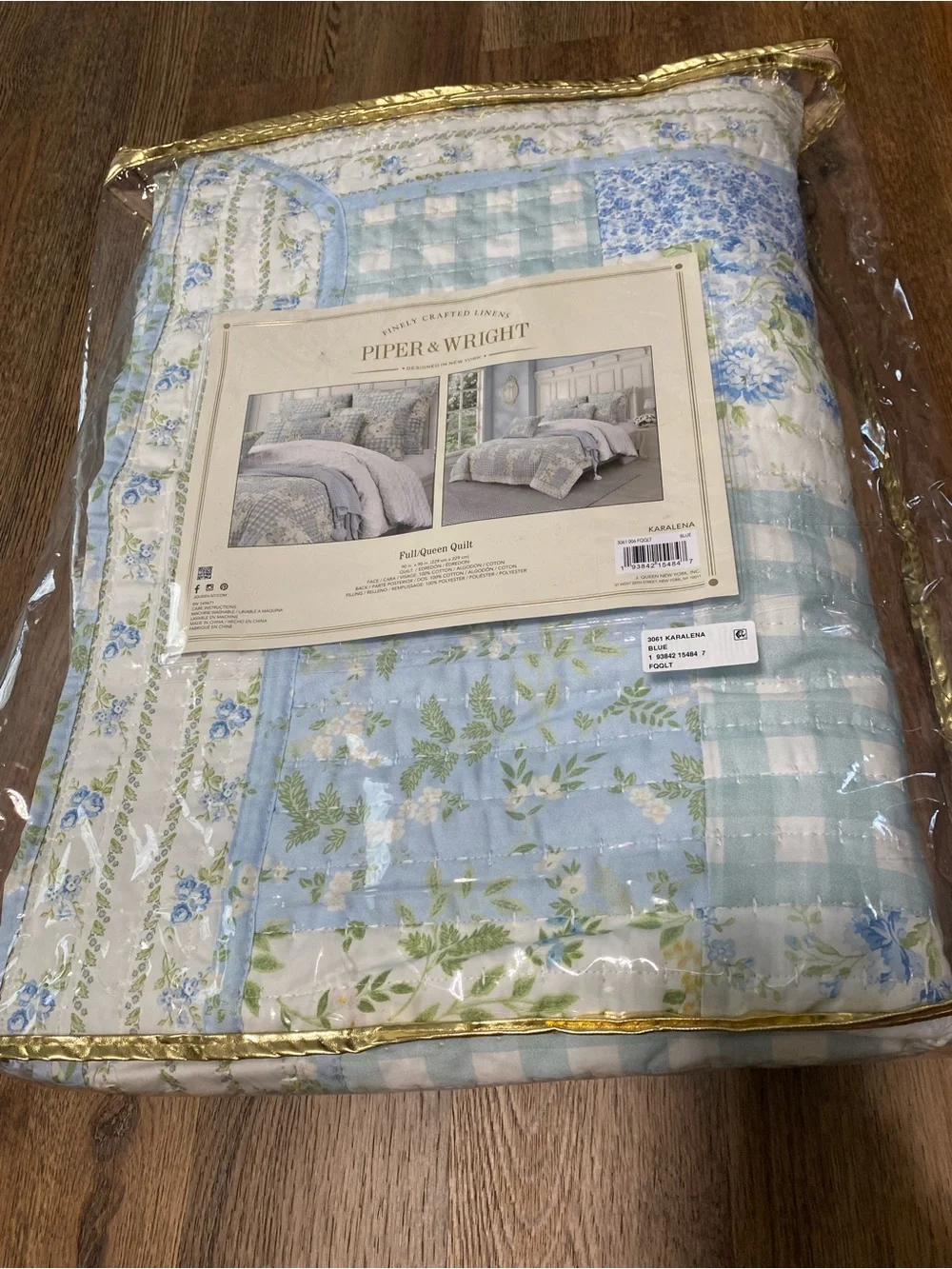 Piper & Wright Karalena Cotton Quilt, Full/Queen 90x90in